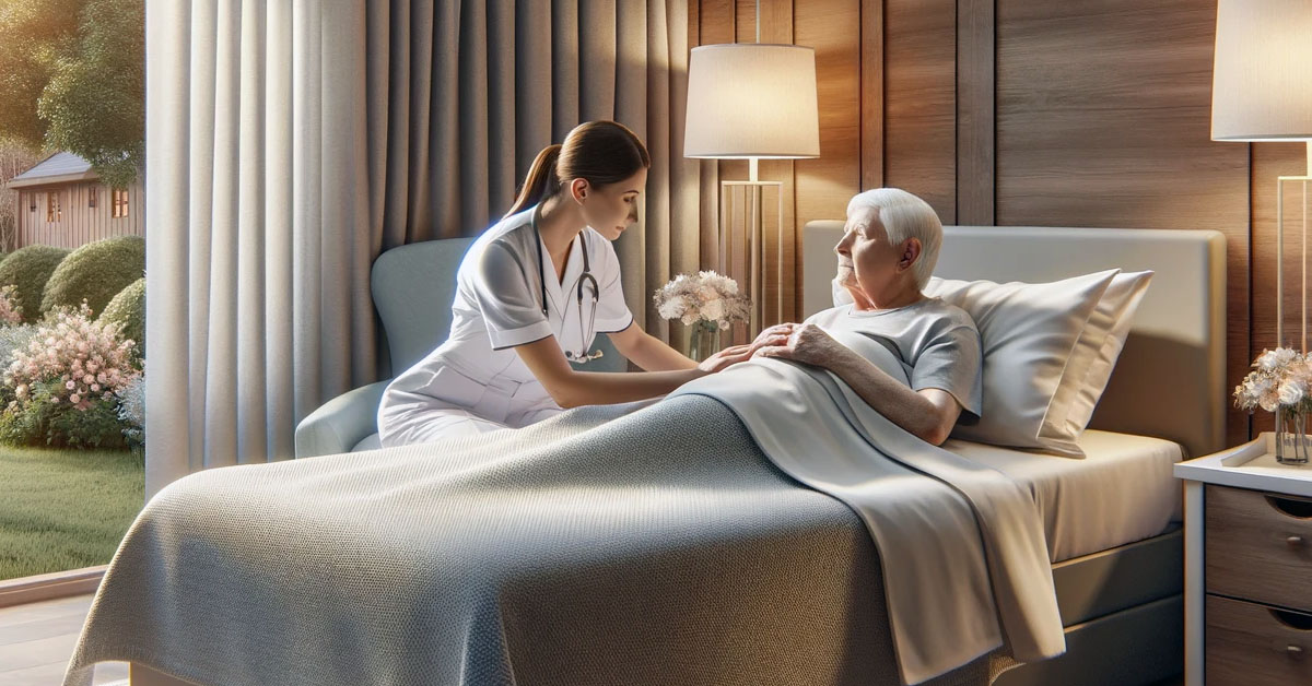 Nurse Caring For A Senior Man In His Home